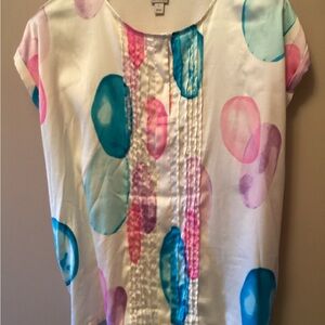 Colorful Bubble Print Blouse